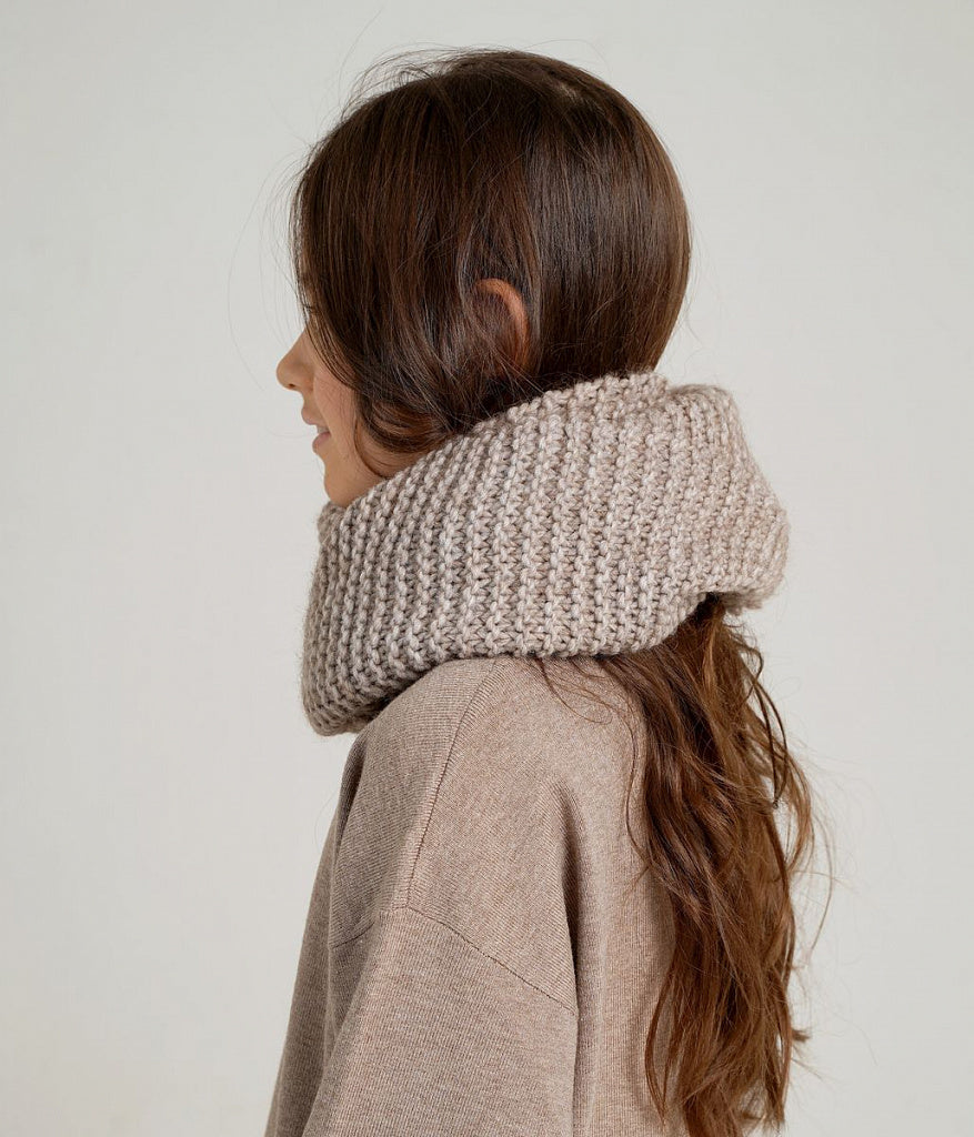 90351 Unisex’ Knitted Winter Snood – Baby Alpaca & Wool Blend | Ages 3+ Years