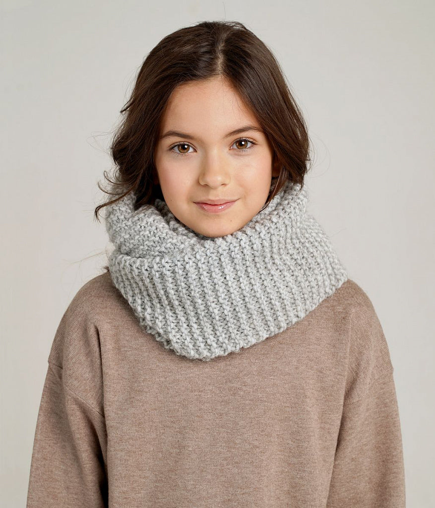 90351 Unisex’ Knitted Winter Snood – Baby Alpaca & Wool Blend | Ages 3+ Years