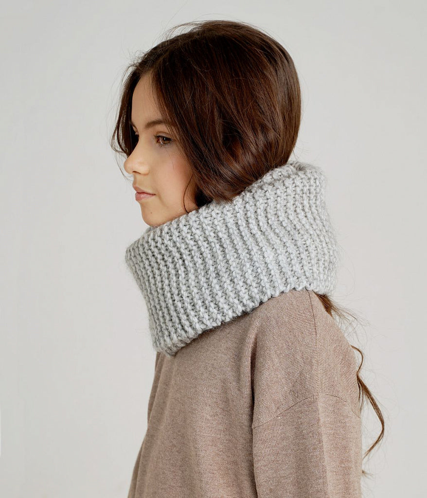 90351 Unisex’ Knitted Winter Snood – Baby Alpaca & Wool Blend | Ages 3+ Years