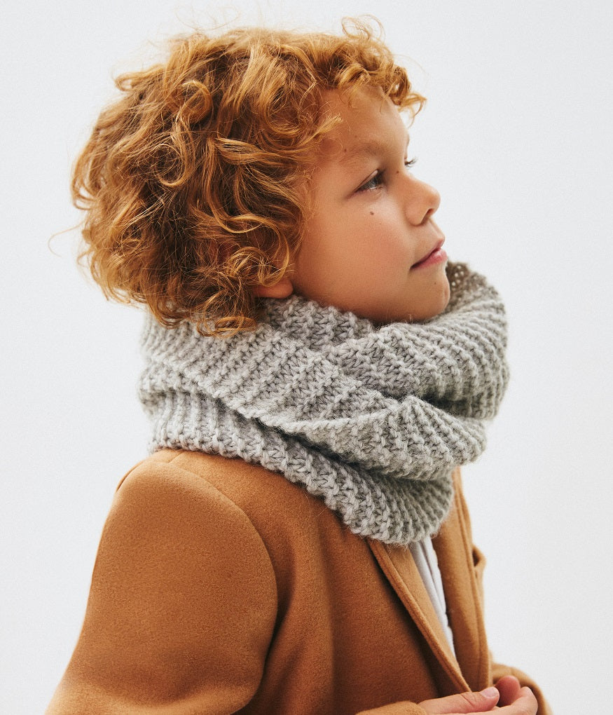90351 Unisex’ Knitted Winter Snood – Baby Alpaca & Wool Blend | Ages 3+ Years