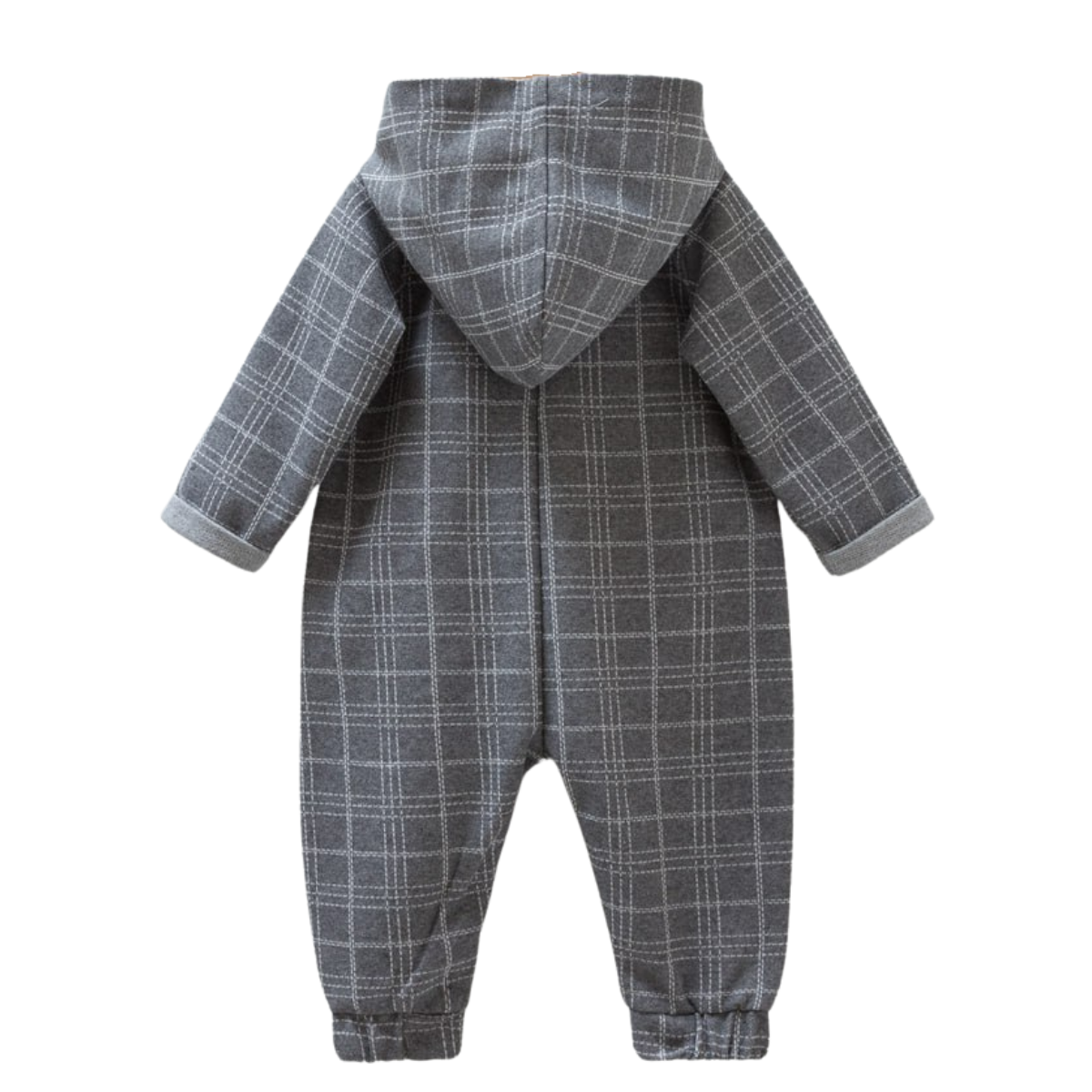 8486 Caramell Baby Boy Lightweight Cotton Jumpsuit with Hood – 100% Cotton | Sizes 3–18 Months | Spring | Made in Turkey | For Everyday Wear & Special Occasions