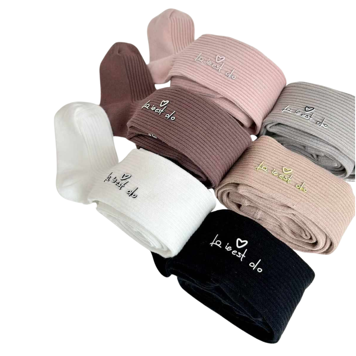 Printed Cotton Tights for Girls – Cozy Fit with Fun Letter Design