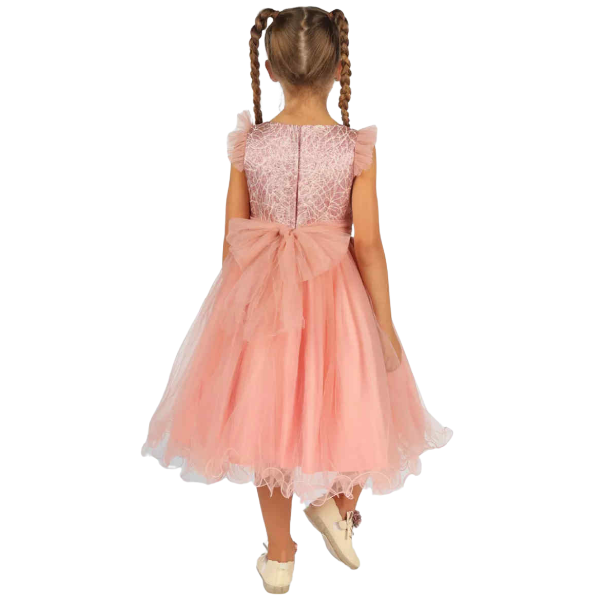 1924099 Elegant Party Dress for Girls — Ages 1–4 | Puffy Tulle Skirt & 100% Cotton Lining
