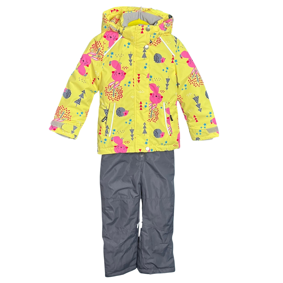 635  Girls ’ Mid-Season Membrane Suit – Jacket with Hood and Bib Overalls | Waterproof & Windproof | Cotton Lining | Sizes 92–116 (2–6 Years)