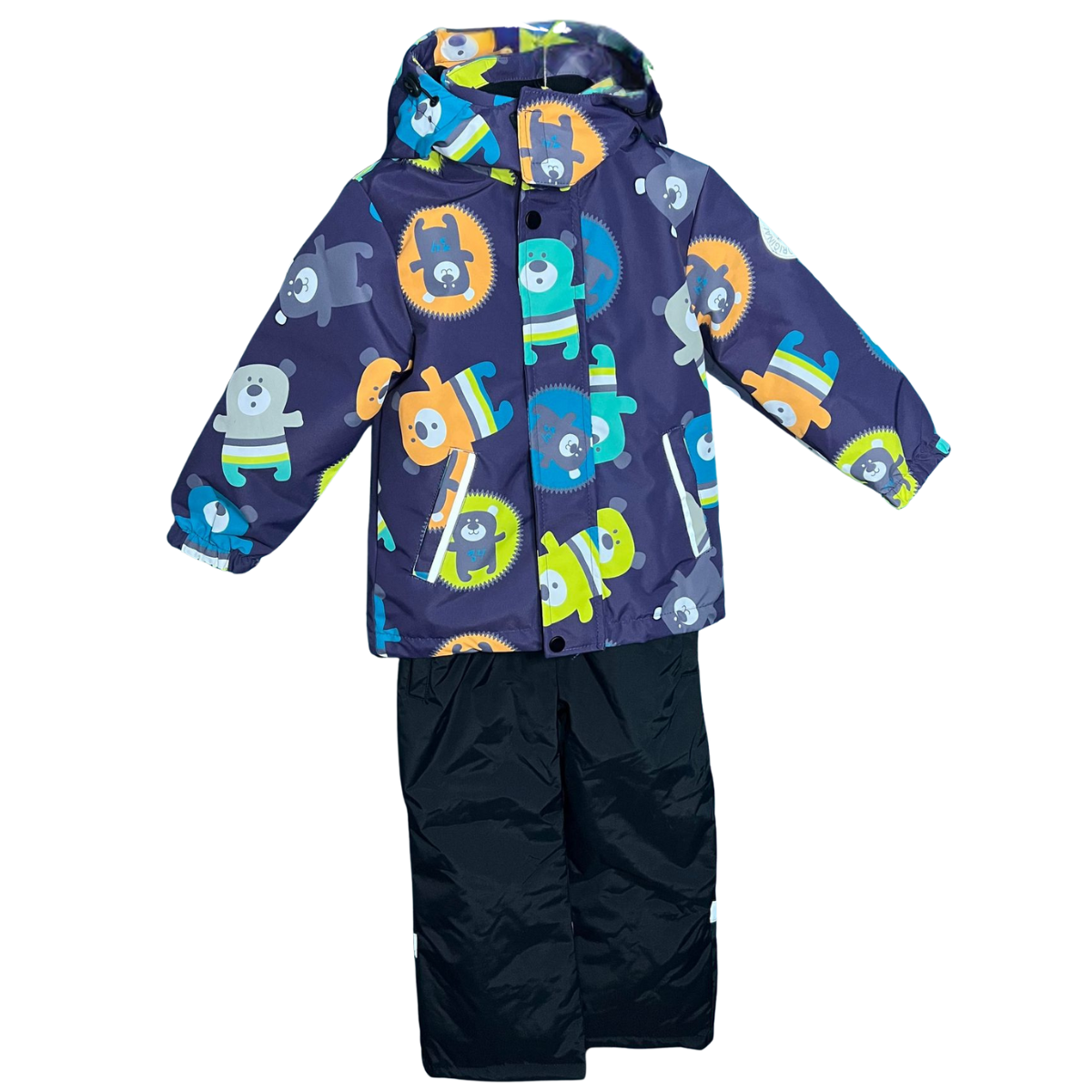 302 Boys’ Mid-Season Membrane Suit – Jacket with Hood and Bib Overalls | Waterproof & Windproof | Cotton Lining | Sizes 92–116 (2–6 Years)