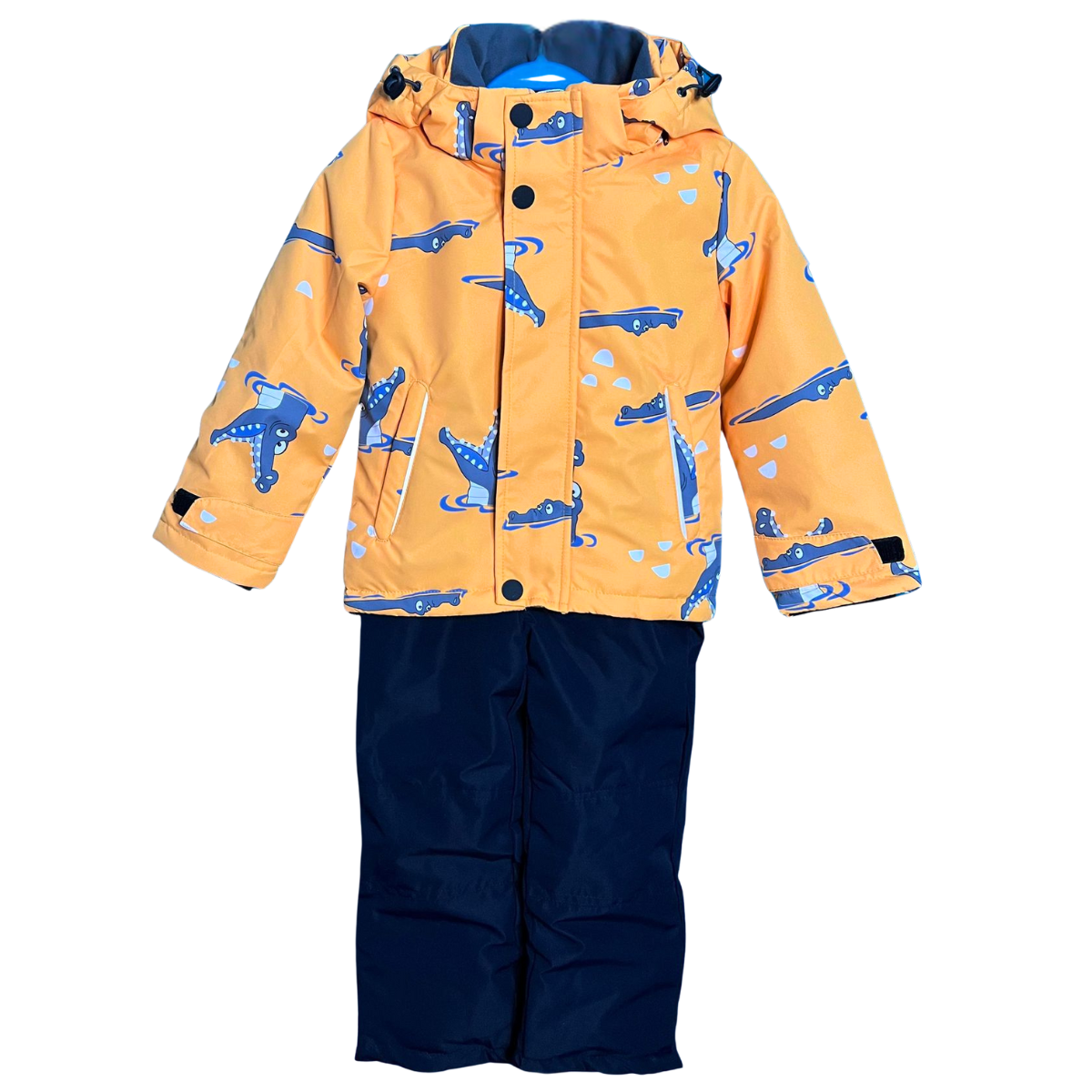 2203 Boys’ Mid-Season Membrane Suit – Jacket with Hood and Bib Overalls | Waterproof & Windproof | Cotton Lining | Sizes 92–116 (2–6 Years)