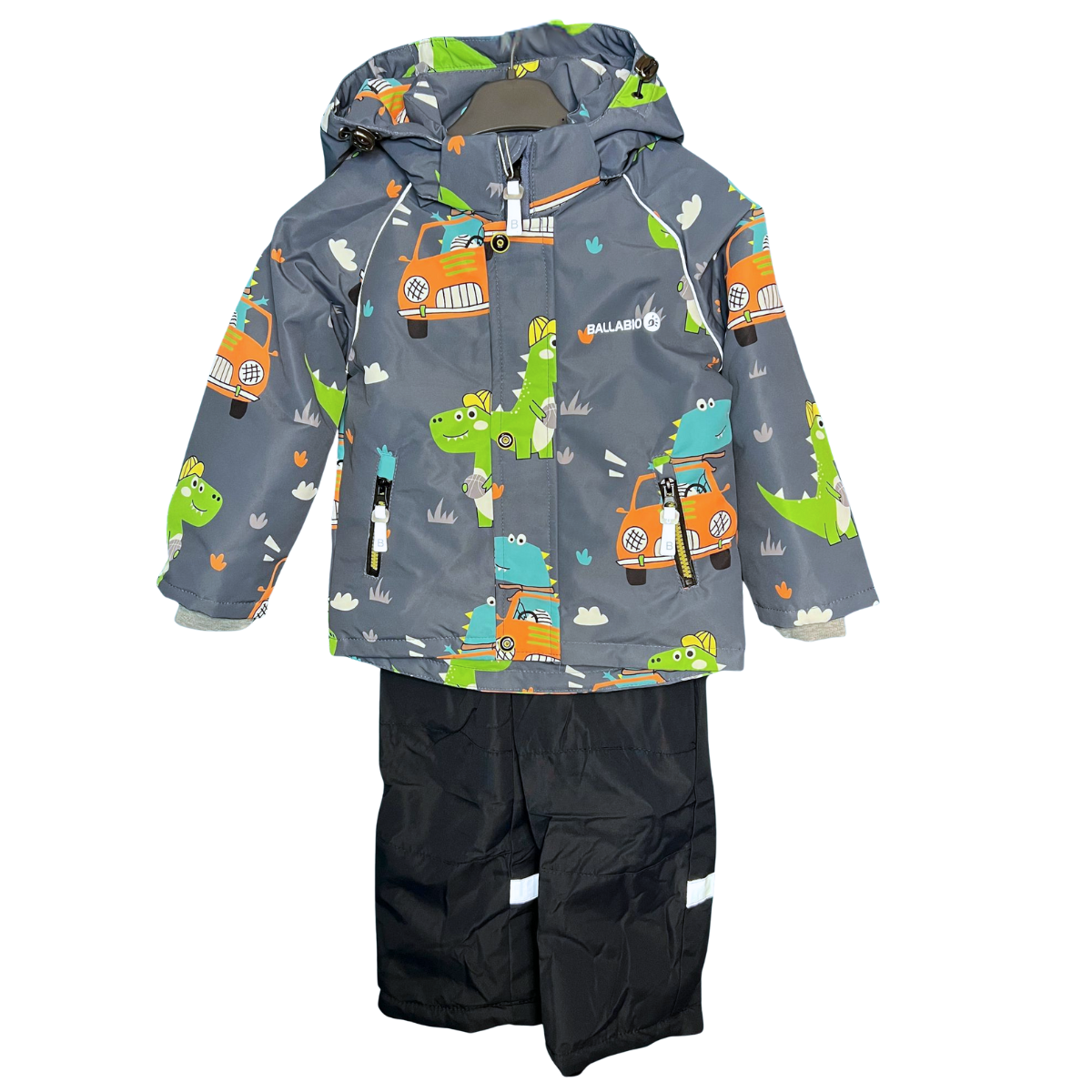 2204 Boys’ Mid-Season Membrane Suit – Jacket with Hood and Bib Overalls | Waterproof & Windproof | Cotton Lining | Sizes 92–116 (2–6 Years)