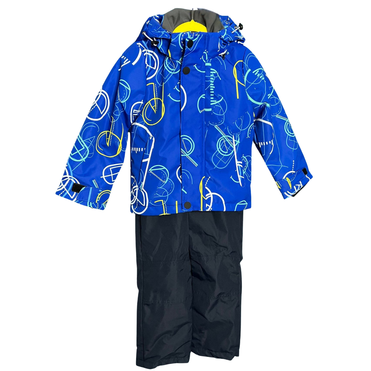 2201Boys’ Mid-Season Membrane Suit – Jacket with Hood and Bib Overalls | Waterproof & Windproof | Cotton Lining | Sizes 92–116 (2–6 Years)