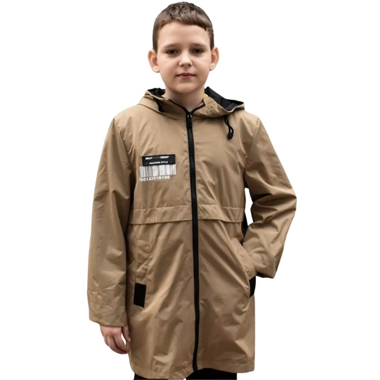 Boys' Lightweight Softshell Jacket with Fleece Lining – Waterproof Mid-Season Coat | Sizes 116–140 cm | Ages 5–10