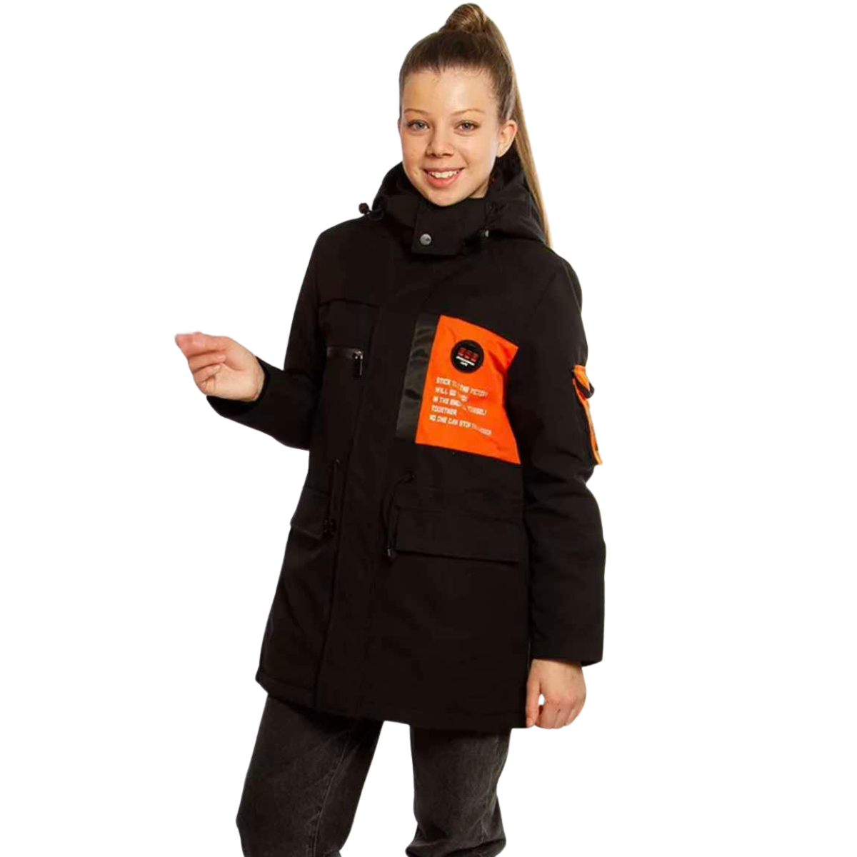 302 Unisex Mid-Season Parka Jacket with Hood – Waterproof & Windproof | Sizes 116–164 cm | Ages 5–15