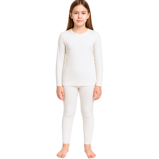 231 Girls’ Thermal Underwear Set – Long Sleeve Top & Pants | Sizes 3–17 Years