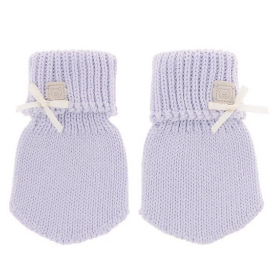 2335 Baby Girls’ Knit Mittens with Bow | 0–12 Months | Spring–Fall | Plus Weather