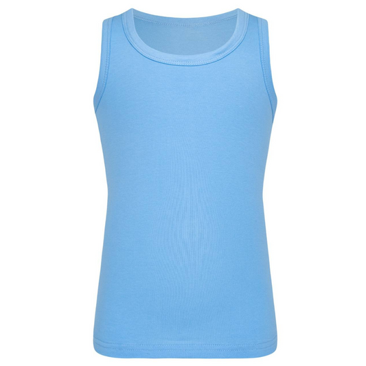 2606 BiyoKids Boys’ Colored Tank Tops – 95% Cotton, 5% Elastane | Ages 1–10 | Made in Turkey | Sold per Piece