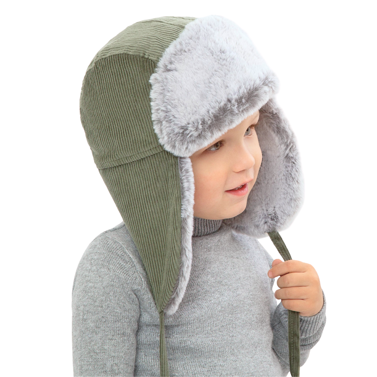 12239 Boys’ Winter Trapper Hat with Earflaps & Faux Fur Lining | Size 50–52,52-54,54-56 | 18-36 Months, 3–5, 6-12 years | 100% Cotton Lining