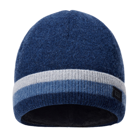 60543 Boys’ Winter Wool Blend Hat with Stripes – Cashmere & Wool | Sizes 54–56 | Ages 6–12 Years