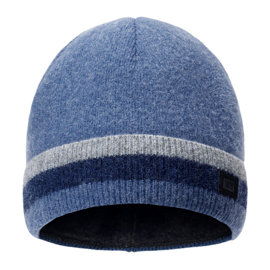 60543 Boys’ Winter Wool Blend Hat with Stripes – Cashmere & Wool | Sizes 54–56 | Ages 6–12 Years