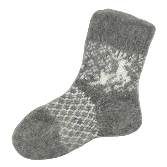 004 Hand-Knitted Unisex Wool Socks 5-8 Years (18–21 cm)