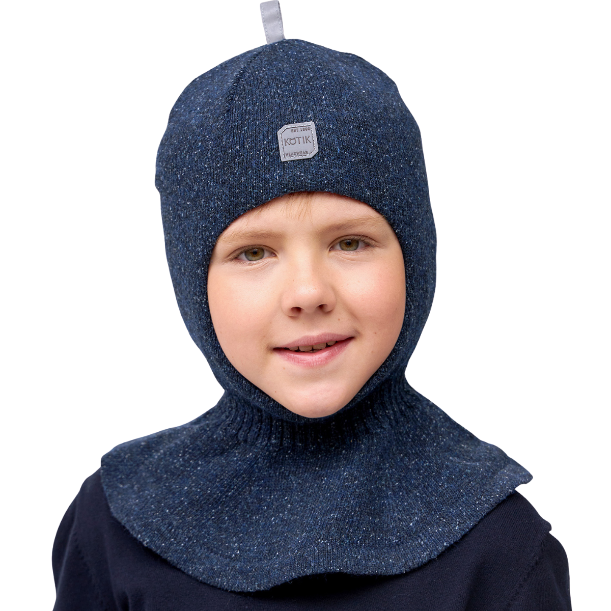 90176 Boys’ Knitted Winter Balaclava – Soft Wool, Cashmere Blend with Cotton Lining | Ages 18-30 Months, 3-4, 5-6, 7-8 Years | Sizes 50–52, 52-54, 54-55, 55-56