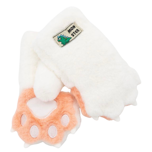 1979 Kids’ Plush Paw Mittens | Warm Winter Gloves for Boys & Girls | Ages 4–6 | Fall/Winter