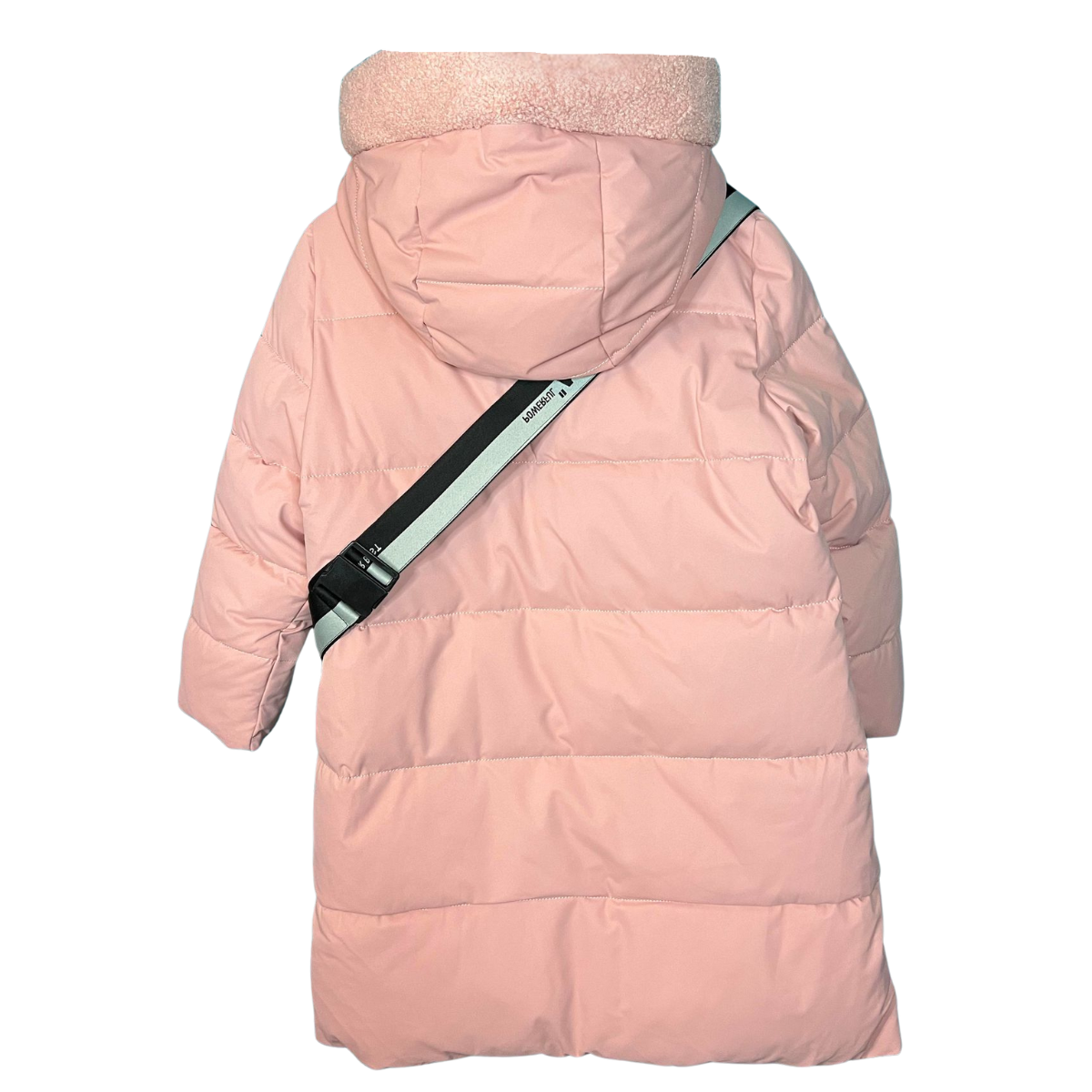 Anernuo Girls’ Winter Jacket with Plush Crossbody Bag | Sizes 122–170 cm (6–16 Years) | Thinsulate Insulation | Fleece Lining | Plush Trimmed Hood | Knee-Length | Up to –35 °C