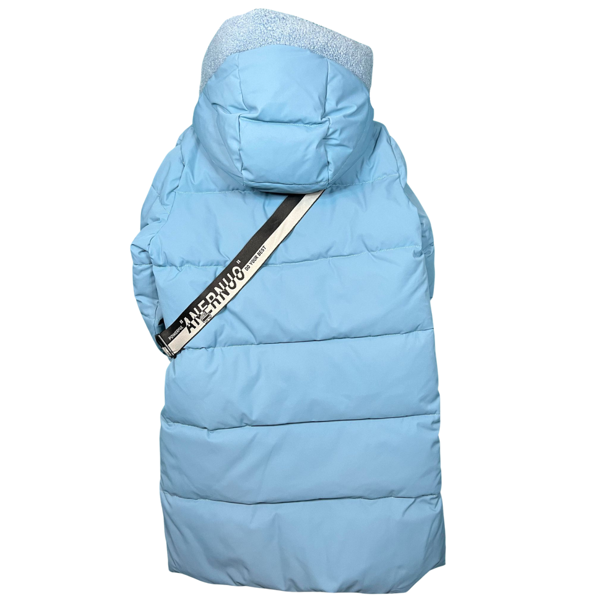 Anernuo Girls’ Winter Jacket with Plush Crossbody Bag | Sizes 122–170 cm (6–16 Years) | Thinsulate Insulation | Fleece Lining | Plush Trimmed Hood | Knee-Length | Up to –35 °C