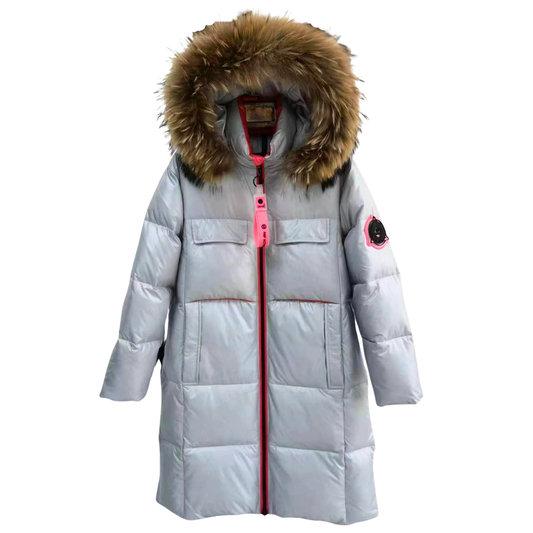Last Sizes 140–152 | Anernuo Girls’ Premium Winter Jacket | Pearl Shine Fabric | Natural Fur Hood | Thinsulate Insulation | Fleece Lining | Up to –35 °C | Best Seller | Last Size 140,146,152 (10–12Years)