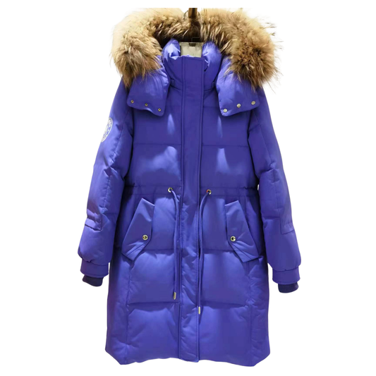 Anernuo Girls’ Winter Parka with Natural Fur Hood | Sizes 146–170 (11–16 Years) | 164 = Adult XS, 170 = Adult S | Thinsulate Insulation | Fleece Lining | Knee-Length | Up to –35 °C