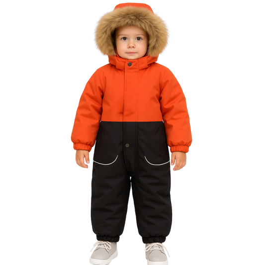185 Unisex Winter Snowsuit for Toddlers | Faux Fur Hood | Waterproof & Windproof | Warm to –25 °C Without Layering | Sizes 86–104 cm (1–4 Y)