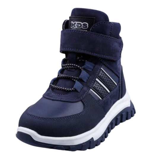 Tiflani | Unisex Premium Calfskin Leather Winter Boots with Real Fur Lining | 1 Velcro Strap | Made in Turkey | Sizes 21–25