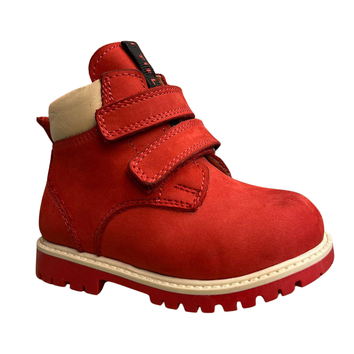 3886 Tiflani | Unisex Premium Calfskin Leather (Nubuck) Winter Boots with Thick Real Fur Lining | 2 Velcro Straps | Made in Turkey | Sizes 21–36