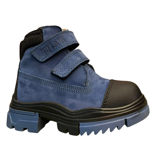 3887 Tiflani | Boys Calfskin Leather (Nubuck) Winter Boots with Thick Real Fur Lining | 2 Velcro Straps | Narrow/Regular Fit | Made in Turkey | Sizes 26–30