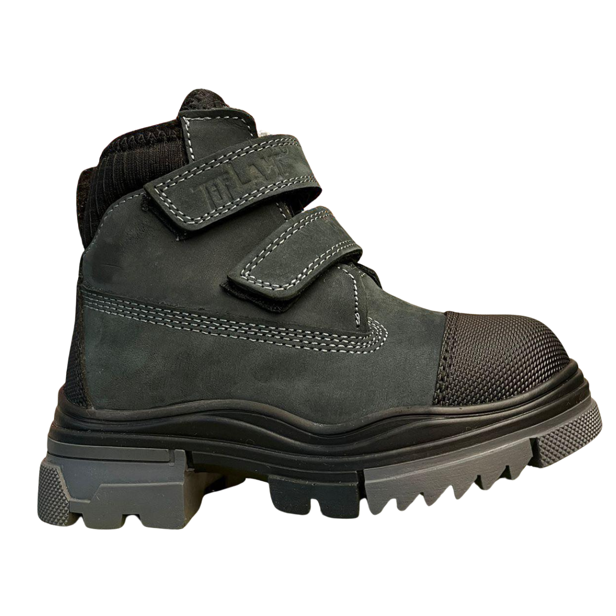 3887 Tiflani | Boys Calfskin Leather (Nubuck) Winter Boots with Thick Real Fur Lining | 2 Velcro Straps | Narrow/Regular Fit | Made in Turkey | Sizes 26–30