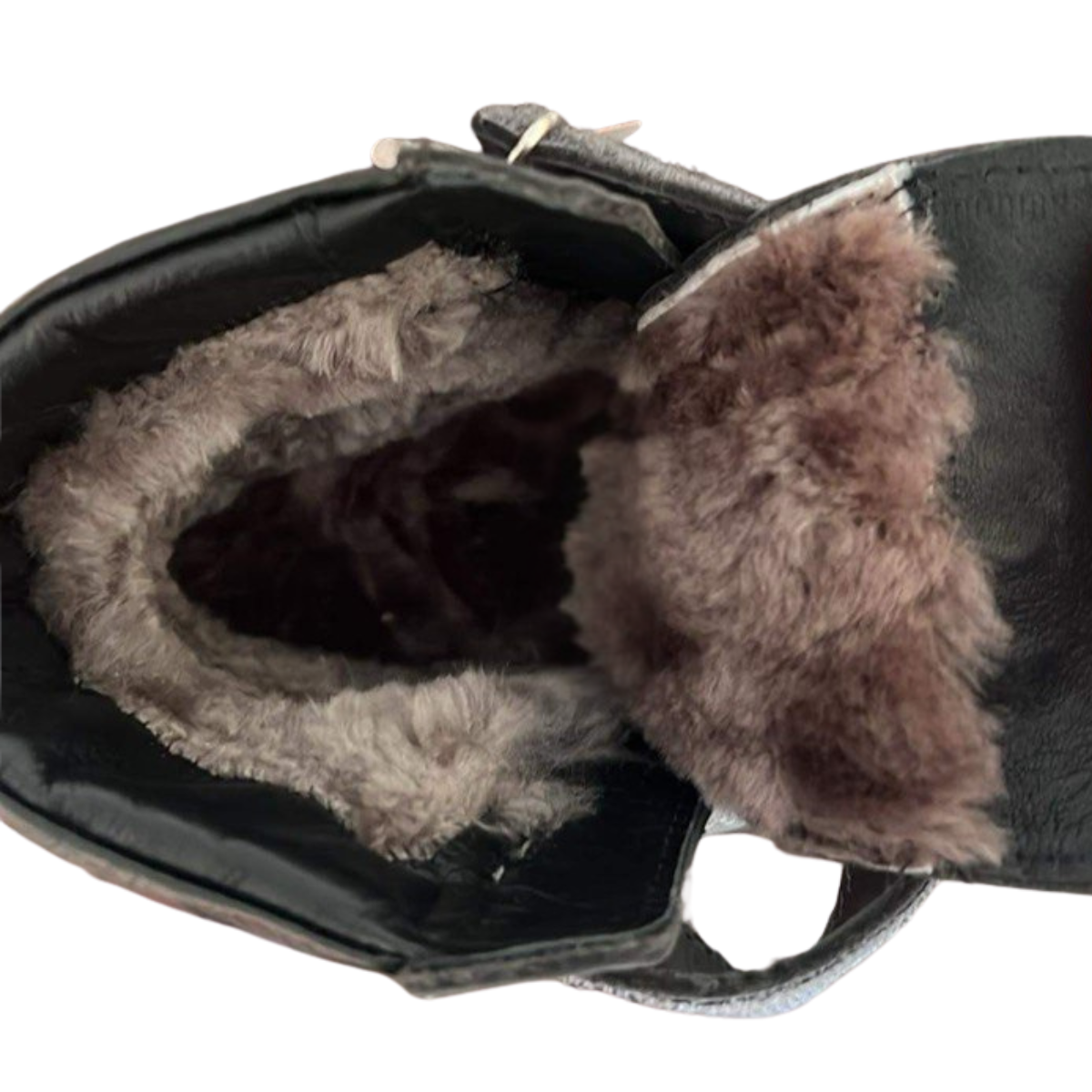 10702 Tiflani | Girls Premium Leather Winter Boots with Metallic Effect & Real Fur Lining | Lace-Up & Inner Zipper | Made in Turkey | Sizes 31–36