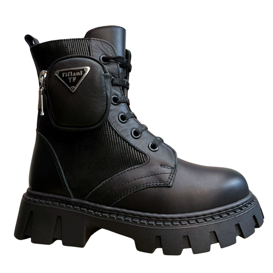 10701 Tiflani | Girls Premium Leather Winter Boots with Real Fur Lining | Lace-Up & Inner Zipper | Side Pocket Design | Made in Turkey | Sizes 31–35