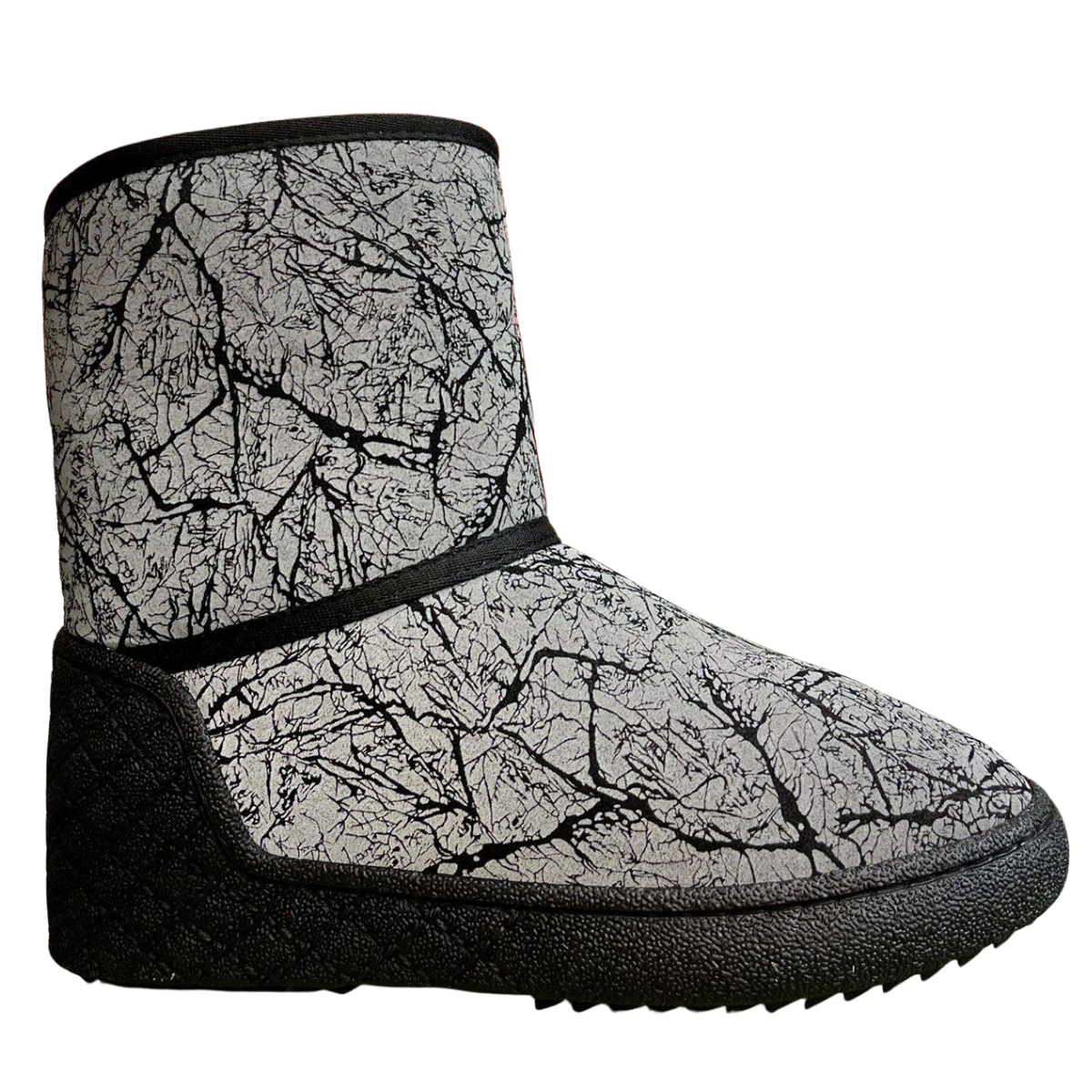 10713 Tiflani | Unisex Reflective Winter High Boots in Premium Calfskin Leather with Inner Zipper & Natural Fur Lining | Up to −35°C (−31°F) | Sizes 21–36 | Made in Turkey