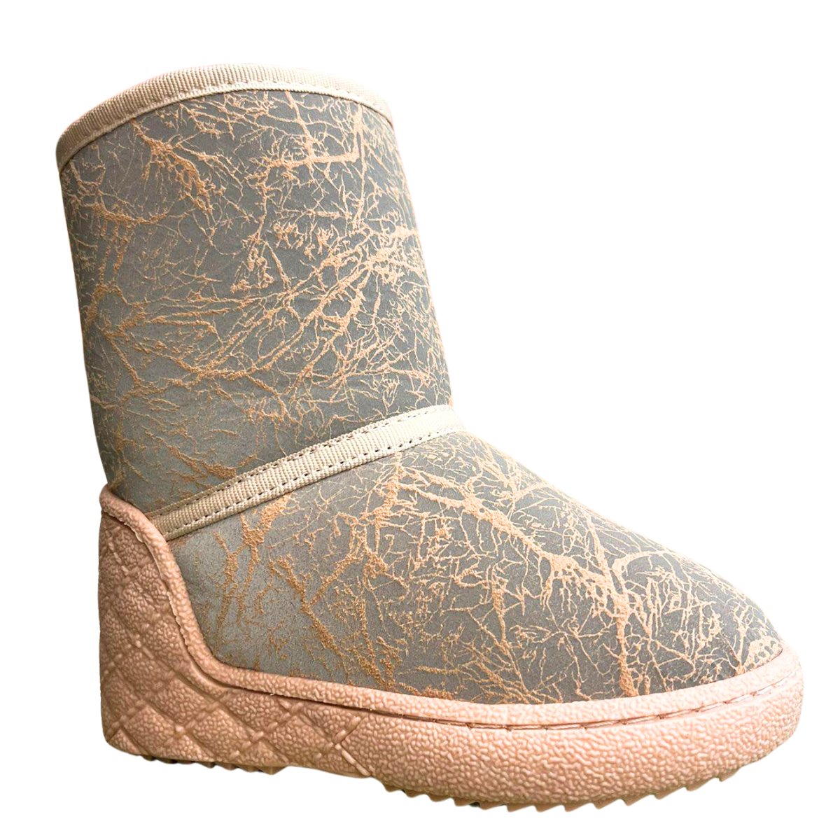 10711 Tiflani | Girls Winter High Boots with Inner Zipper & Natural Fur Lining | Reflective Leather | Up to −35°C (−31°F) | Made in Turkey | Sizes 21–36