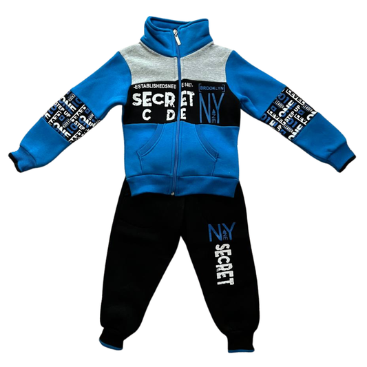 477 Boys’ Warm Fleece-Lined Tracksuit | Cotton | Made in Turkey | Sizes 2–5 Years