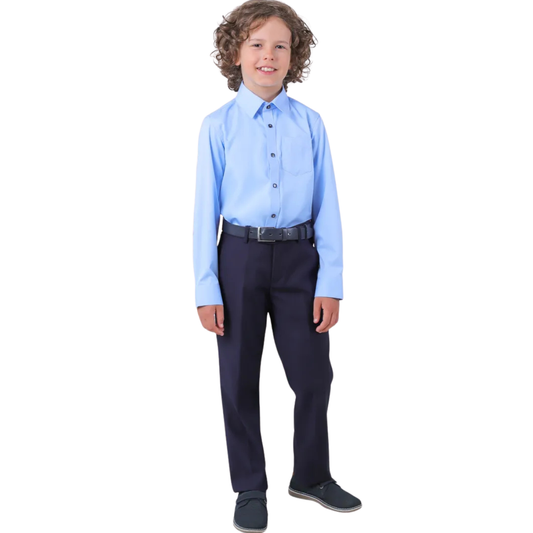 1213001 / 1219  Boys Slim-Fit Classic Dress Pants | Side Elastic Adjusters | Cotton, Wool, Polyester | Viscose Lining | Ages 1.5–6 Years