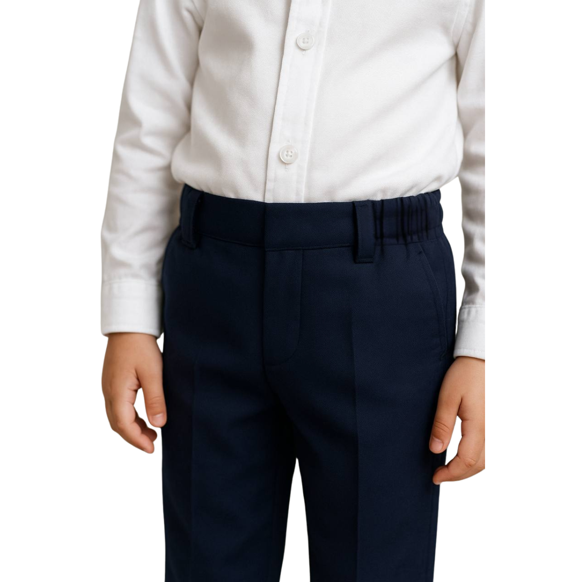1213001 / 1219  Boys Slim-Fit Classic Dress Pants | Side Elastic Adjusters | Cotton, Wool, Polyester | Viscose Lining | Ages 1.5–6 Years