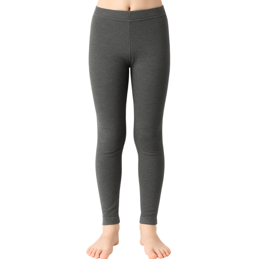 322 Girls’ Thermal Leggings | Warm Base Layer Pants | No Cuffs | 33% Viscose, 63% Polyester, 4% Elastane | Made in Turkey