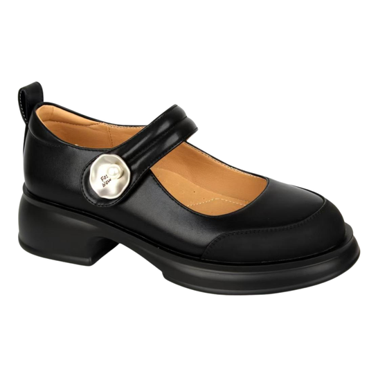 353 Girls’ Classic Dress Shoes with Strap — for School, Church, Special Occasions & Everyday Wear | Genuine Leather Insole | Sizes 33–38