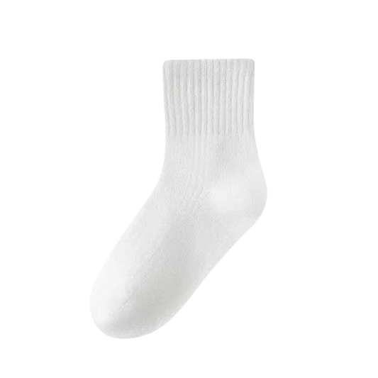 918 Kids High Crew Cotton Socks | 5 Pairs Same Color Set | Unisex | Breathable Durable Cotton | Spring/Fall | Sizes 2–15 Years