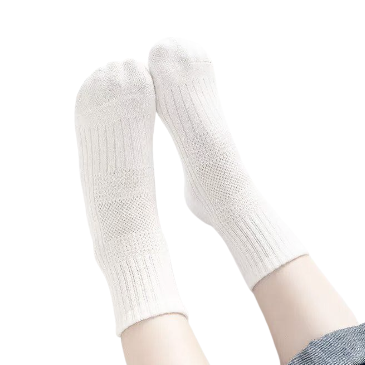 918 Kids High Crew Cotton Socks | 5 Pairs Same Color Set | Unisex | Breathable Durable Cotton | Spring/Fall | Sizes 2–15 Years