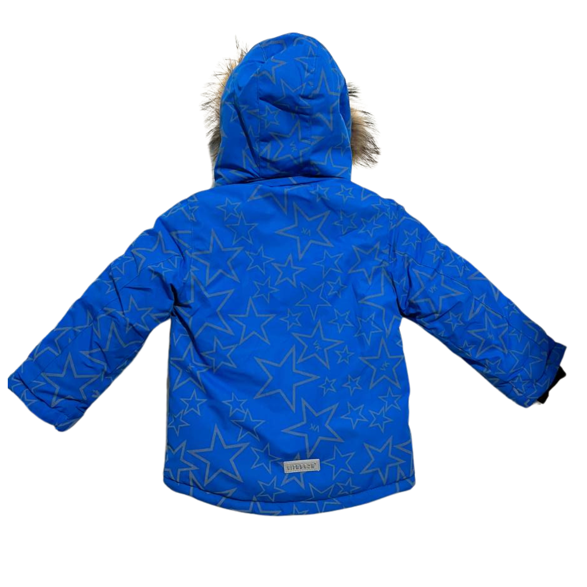 870 Boys Winter Snowsuit Set in Membrane Fabric (Jacket & Bib Pants) with Reflective Star Print & Real Fur Hood | Fleece Lining | Sizes 2-6 Y | Up to -25°C (-13°F)