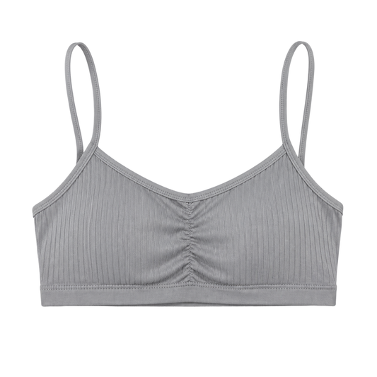 119-1 BIYO Kids Girls Cotton Bra Top with Thin Straps and Removable Cups | 95% Cotton | Ages 9–14 | Made in Turkey