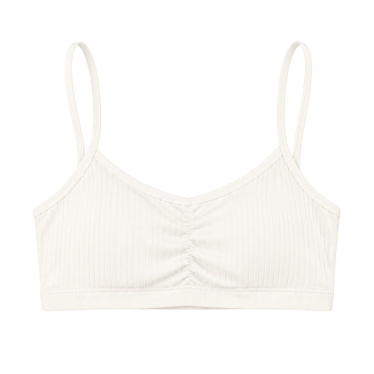 119-1 BIYO Kids Girls Cotton Bra Top with Thin Straps and Removable Cups | 95% Cotton | Ages 9–14 | Made in Turkey
