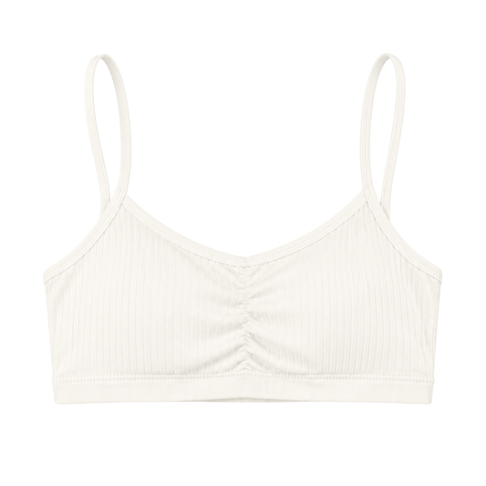 119-1 BIYO Kids Girls Cotton Bra Top with Thin Straps and Removable Cups | 95% Cotton | Ages 9–14 | Made in Turkey