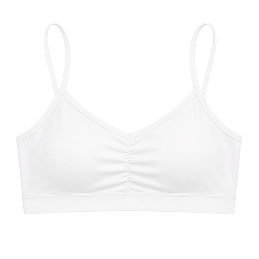 119 Girls Cotton Top Bra with Thin Straps & Removable Cups – Daily Wear & Dance/Gymnastics | Sizes 9–14 | Beige, White, Black | Biyo Kids Turkey