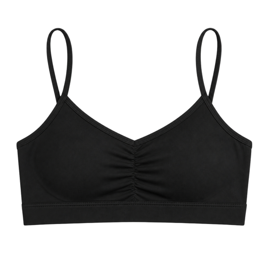 119 Girls Cotton Top Bra with Thin Straps & Removable Cups – Daily Wear & Dance/Gymnastics | Sizes 9–14 | Beige, White, Black | Biyo Kids Turkey