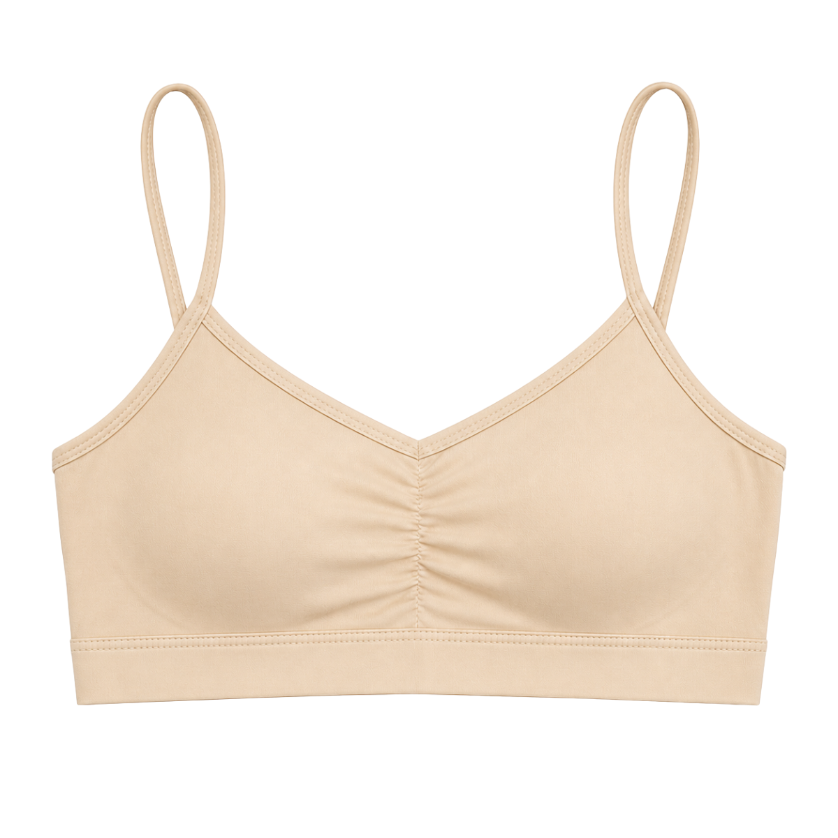 119 Girls Cotton Top Bra with Thin Straps & Removable Cups – Daily Wear & Dance/Gymnastics | Sizes 9–14 | Beige, White, Black | Biyo Kids Turkey